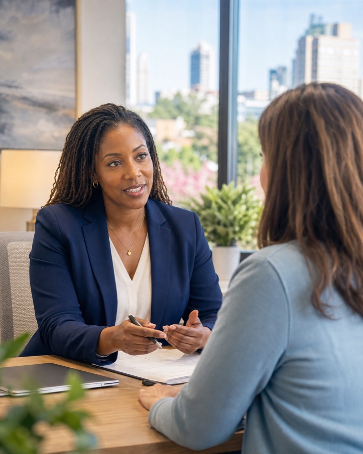 Insurance client choosing a contact preference